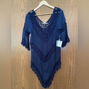 Crochet detail swim coverup